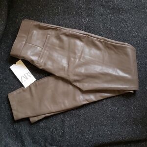 NWT Zara US Small leather Pants